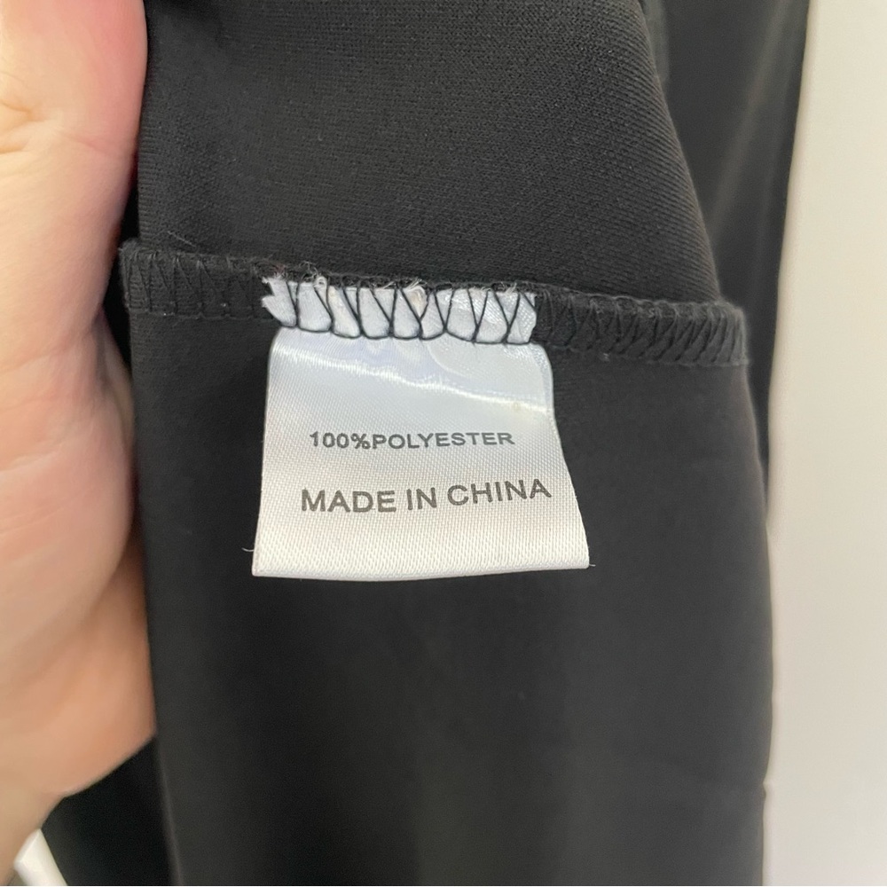 Hello Molly Black Double Strap Side Slit Sleeveless Midi Dress Size 8 - Picture 4 of 4